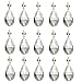 Aiskaer 15 Pcs Clear Teardrop Crystal Chandelier, Crystal Pendant for Light Lamp & Window, Hanging Crystal Prism Decoration(Gold Pinning, Angel Tears Series)