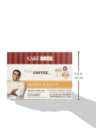 CAKE BOSS CARLO’S BAKE SHOP (CAKE BOSS) HAZELNUT FLAVORED COFFEE PODS, HAZELNUT COFFEE PODS FOR KEURIG K CUPS MACHINES, MEDIUM ROAST, 24 COUNT