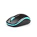 UHURU WM-03 Wireless Mouse 2.4GHz Optical Portable Mouse for Laptop, Notebook, PC, Computer(Blue Wheel)