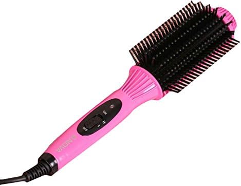 KaWaYi Titanium Straightening Travel Size Mini Curling Iron Hair Straightening Brush Pattern1 OS