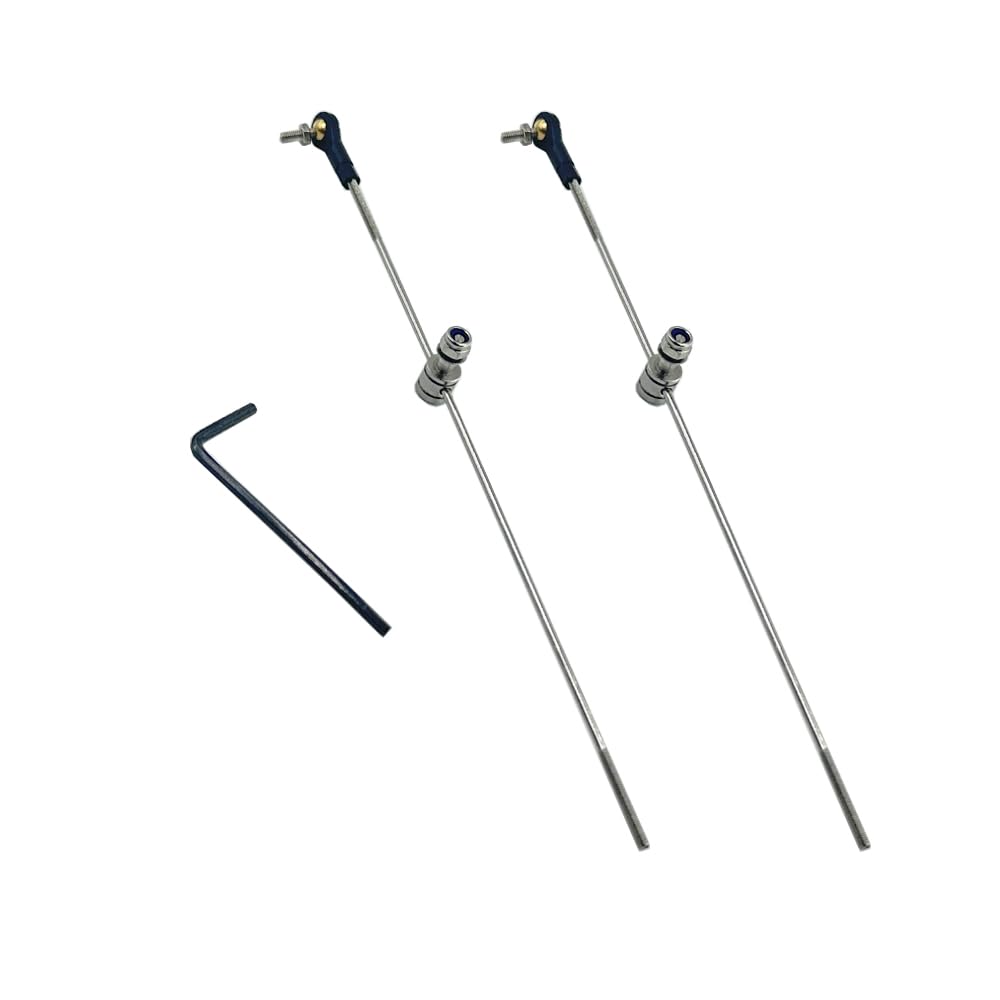 2PCS RC Boat Push Rod Kit M2 Plastic Tie Rod Ends