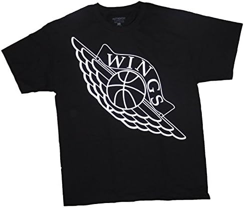 Assorted Authentic Classics Jordan Wings Basketball Logo (2XL, Black)