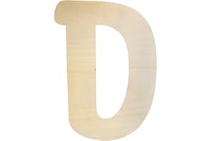 LONGAN CRAFT Wooden Letters D Large Wooden Letters 12 Inch Unfinished Wood Letters for Wall Decor Crafts Blank Big Alphabet Board Painting Hanging Home Baby Nursery Wedding Party Room Name Sign DIY Decoration