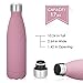 KINGSO 17oz Double Wall Vacuum Cool Insulation Stainless Steel Water Bottle Leak- proof and No Sweating Perfect for Summer Outdoor Sports Camping Hiking Cycling (Pink)