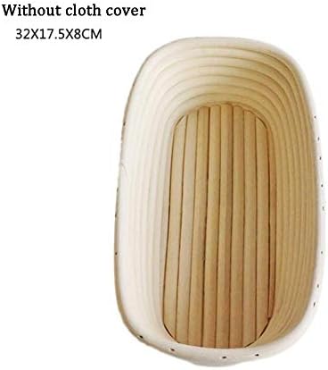 SNIIA 1Pcs Round Rectangular Banneton Brotform Bread Dough Proofing Rising Rattan Basket OR Liner,Banneton Proofing Basket Set for Home Bakers (Sourdough Recipe) & Bread Making