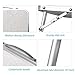 Foldable Laptop Table Lapdesk, Breakfast Bed Serving Tray, Portable Mini Picnic Desk, Notebook Stand Reading Holder for Couch Floor, Folding in Half w’ Inner Storage Space, Aluminium Alloy Leg, Silverthumb 3
