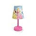 Philips Disney Princess 10 in. Indoor Battery Operated Push Button Switch Portable Table Lamp with Princess Shade