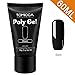 TOMICCA 60ML Polygel Nail Builder Poly Gel Nail Extension Gel Nail Enhancement Nail Thickening Solutions (Night Black)