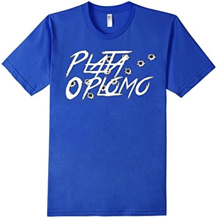 Men's Plata O Plomo Narco T-Shirt Large Royal Blue