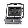 Cuisinart 2-in-1 Grill and Sandwich Maker, Non-Stick Removable Plates, Midnight Grey, GRSM4U