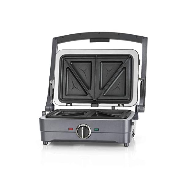 Cuisinart 2-in-1 Grill and Sandwich Maker, Non-Stick Removable Plates, Midnight Grey, GRSM4U