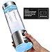 Portable Glass Smoothie Blender, Kacsoo S620 USB Rechargeable Personal Blender Juicer Cup, Single Serve Fruit Mixer, Multifunctional Small Travel Blender for Shakes and Smoothies, with 5200 mAh Rechargeable Battery(Baby Blue)