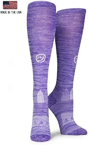 Crazy Compression Twist OTC Compression Socks (SM (7-10), Purple)
