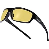 Night Vision Glasses for Men and Women, Driving Eyewear Wrap Around Yellow Lens Nighttime Glasses Goggles