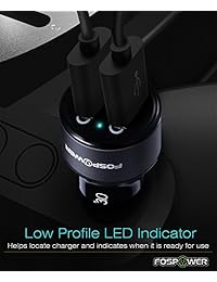 Quick Charge 3.0 Cargador de coche, FosPower 2 puertos [Qc 3.0 36 W carga rápida] Dual USB cargador de vehículo para iphone X 8 7 Plus, iPad Pro Mini Air, Galaxy S9 Plus S9 Note 8, Google Pixel 2 XL y más