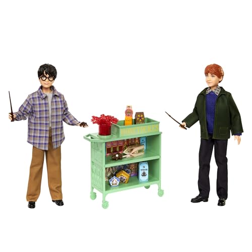 Harry Potter Toys, Harry & Ron on the Hogwarts Express Dolls with Accessories, 12-Inch Harry Potter Dolls, HND79