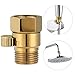 Brass Shut Off Valve Shower Flow Control Valve G 1/2 for Hand Shower, Shower Head, and Bidet Sprayer