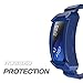 JIELIELE Compatible for Samsung Gear Fit 2 Watch Band, Rugged Full Protective Frame Case Replacement Straps Compatible Samsung Gear Fit2/ Gear Fit2 Pro (Blue)