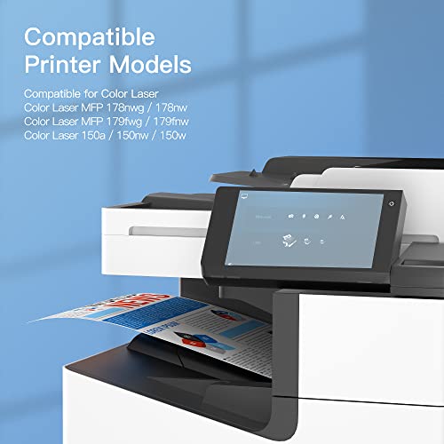 GPC IMAGE 117A Compatible with HP 117A Toner Set for Toner HP Color Laser MFP 178nwg MFP 179fwg 179fnw 178nw 150nw 150w 150a 178 179 W2070A W2071A W2072A W2073A (Pack of 4)