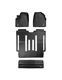 maxfloormat Piso Esteras y maxtray Cargo Liner detrás de la tercera fila para Kia Sedona 8 Pasajero sólo (2015   2017) (Negro)