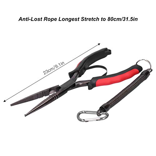 Vbestlife L-Zange Werkzeug, Angelhaken entfernen Drahtschneider Angelzange mit Anti-Lost-Seil für Angelausrüstung – Bild 4