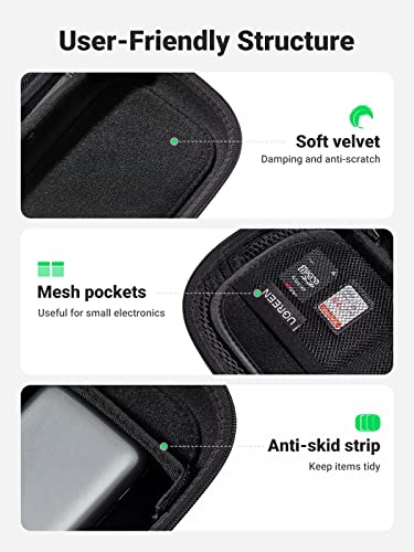 UGREEN Large Electronic Organizer, Expanded Travel Case for Tech Accessories, Water-resistant Shockproof Protective Holder for Chargers, Cables, Large Hard Drives, Power Banks, and More