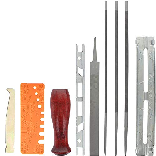 ASNOMY- 10 tlg Kettensägen-Schärffeilen-Kit - Sägeketten Feilen Set,Schärfset in Tasche Enthält 4.0 - 4.8 - 5.5mm… – Bild 6