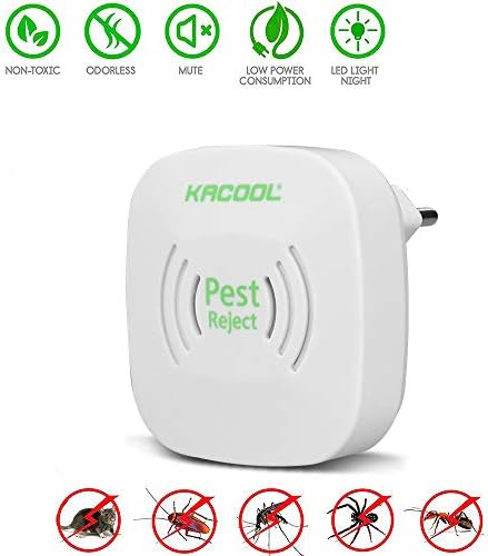 KACOOL Ultrasonic Pest Control Repeller, Home Lizard Rodent Repellent Mosquito Killer Machine for Insects Cockroaches Mice Spiders Ants Rats Roaches Bugs