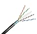 Dripstone-600023 1000ft CAT6 Bare Copper FTP Direct Burial Solid Ethernet Cable 23AWG CMX Outdoor Waterproof Wire HDPE insulated Polyethylene
