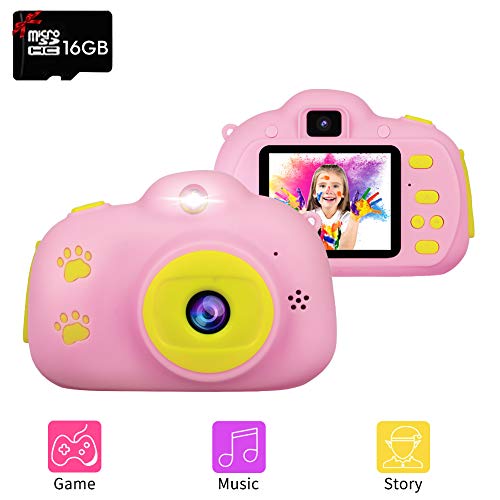 Kid Camera for Boys and Girls Age 3-12,RegeMoudal Children Camera Great Birthday Gift&Toy Kid Digital Video Camera with Shockproof Mp3 8MP HD (16GB Memory Card Included) - Thumbnail 7
