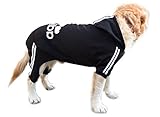Scheppend Adidog Large Dog Hoodies Sweatshirt Pet Winter Coat Sports Clothes Apparel,Black 6XL