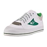 DOUBLESTAR MR Unisex Vintage Canvas Shoe | Lace Up | Rubber Sole | Lightweight Casual Sneaker White And Green