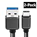 BeneStellar for Samsung S9 Charger Cable, USB C to USB A (2-Pack 5ft) Type C Nylon Braided Fast Charging Cord for Samsung Galaxy S9 Plus/Note 8 / S8 / S8 Plus, LG V20, Google Pixel and More (Black)