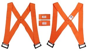 Image of Forearm Forklift FFMCVP Harness 2-Person Shoulder Lifting and Moving System for Furniture, Appliances, Mattresses or Heavy Objects up to 800 Pounds, Orange