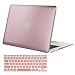 MOSISO Plastic Hard Shell Case & Keyboard Cover Skin Only Compatible with MacBook Air 11 inch (Models: A1370 & A1465), Rose Gold
