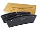 LeeQueen Car Pocket Organizer Fills the Gap Between the Seats, Premium PU Leather (Black, 2 Packs, Including 4 Velcros)