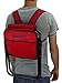GigaTent Folding 3 in 1 Stool Backpack Folding Stool with Cooler Bag - Camping Hunting Fishing Multifunction Collapsible Camping Seat and Insulated Ice Bag with Padded Shoulder Straps (Red)