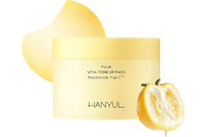 HANYUL Yuja (Yuzu) Vita Tone Up Apple Zone Toner Pads | 2 in 1 Pads with Vitamin C, Brightening, Antioxidant Care with Multi Vitamin, Patch for Under Eye, Vegan Certified, 60 Sheets