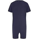 Kaycey Short Sleeve Short Leg Jumpsuit, Zip Back, Adaptive Clothing for People with Special Needs, Cotton