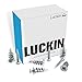 LuckIn Drywall Anchors and Screws, Zinc Self Drilling Wall Anchors for Drywall, 200 Pieces (100 Anchors + 100 Screws)