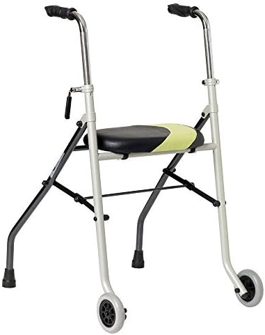 Actio2 very light, foldable two-wheeled walking frame with seat by Queralt