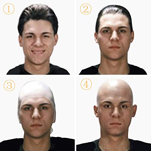 Bald Caps Makeup Latex Bald Head Wig Cap 2 Sizes Costume Accessory for Adults Teens