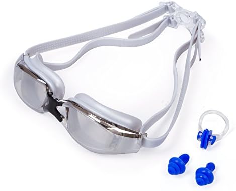 Adults Swim Goggles - Swimming Goggle with Wide View UV Protection Anti-Fog Waterproof Lenses for Men Women