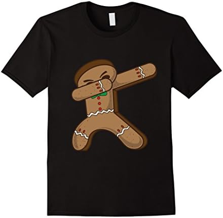 Mens Dabbing Gingerbread T-Shirt Christmas Dab Hip Hop Holidays Medium Black