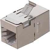 NavePoint CAT6 FTP Inline Keystone Coupler, RJ45 Female to RJ45 Female, 15 Pack, Silver