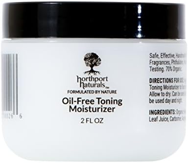 Premium Oil-Free Toning Moisturizer By Northport Naturals - Organic &amp; Natural Hydrating &amp; Astringent Cream -  Vegan &amp; Cruelty-Free Certified - With Lemon Essential Oils &amp; Vitamin C