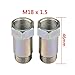 2PCS Oxygen O2 Sensor Defouler Straight M18 x 1.5 fits Header and Exhaust Pipes Stainless Steel