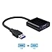 USB to VGA Converter, USB 3.0/2.0 to VGA External Video Card Multi Screen Display Converter Support Resolution 1080p for Win 7/8/8.1/10 Desktop Laptop PC Monitor Projector HDTV [No Need CD Driver]