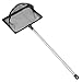 Pawfly 5 Inch Aquarium Fish Net with Telescopic Stainless Steel Handle Larger Square Net with Soft Fine Mesh Sludge Food Residue Wastes Skimming Cleaning Net for Fish Tanks Small Koi Ponds and Pools
