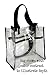 Urban Merchandise Clear Tote Stadium Bag 12 x 12 x 6 with Zipper and Shoulder Strap